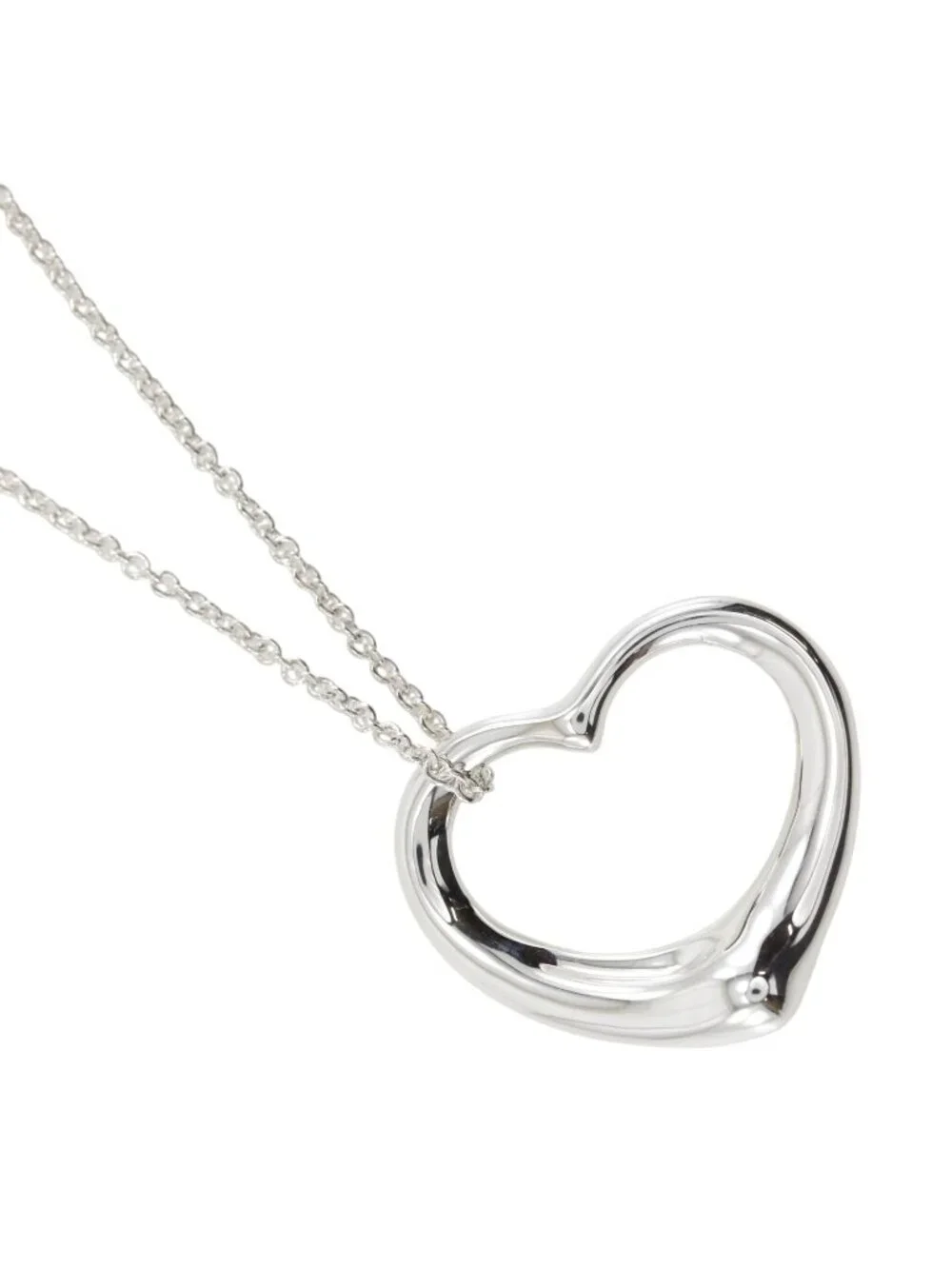 Tiffany & Co Open Heart Elsa Peretti 925 Sterling Silver Necklace
